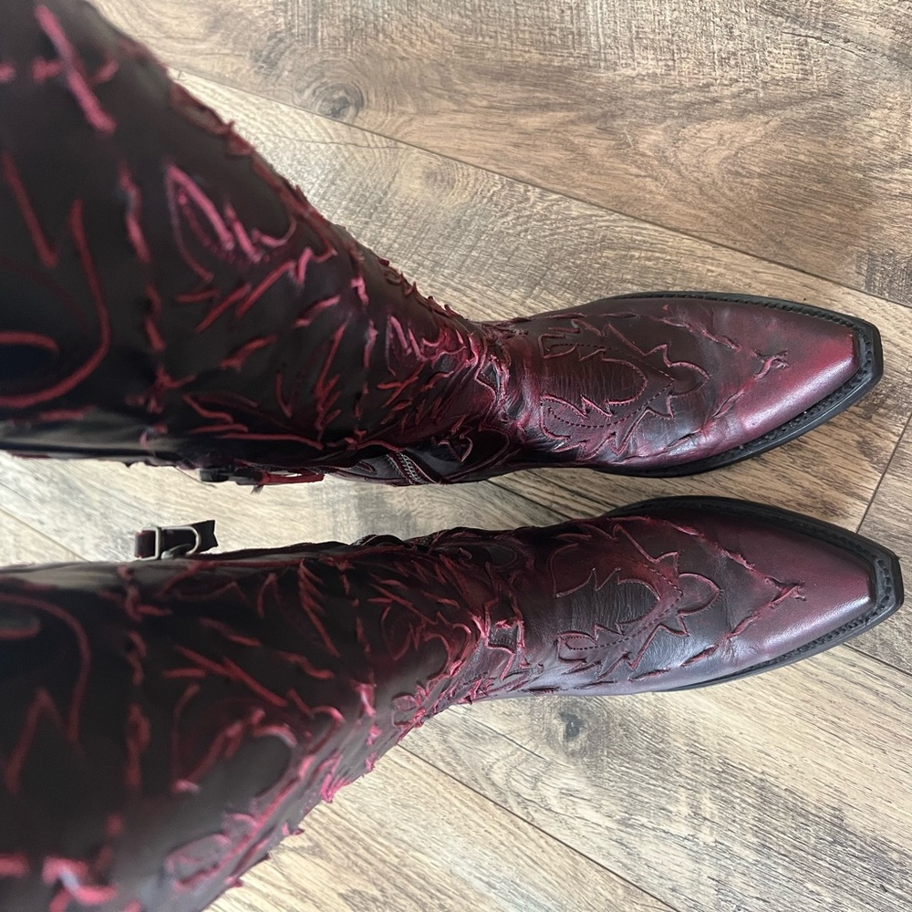 Lane reverie black cherry size 7.5 cowgirl boots - Picture 15 of 16